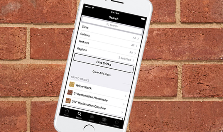 Imperial Bricks' discontinued brick matching app interface from 2017.