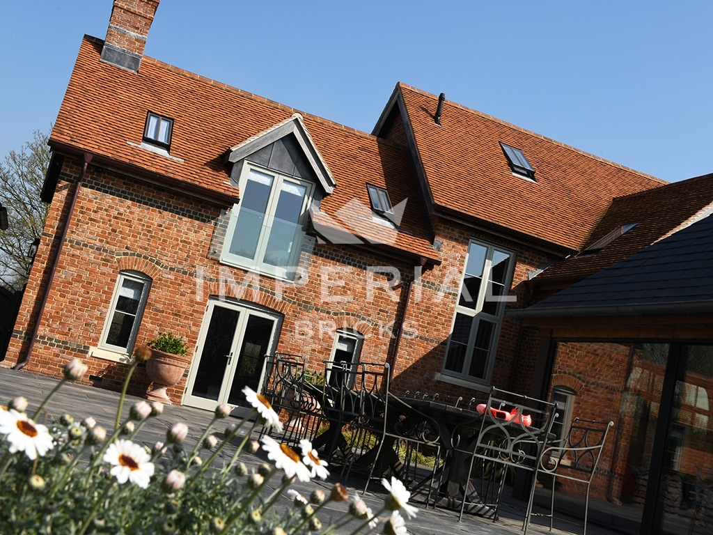 Large residential self-build, built using reclamation shire blend bricks