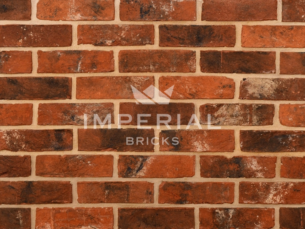 Olde Reclamation Shire bricks shown in a wall.