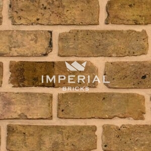 Windosr Weathered Yellow Stock brick shown close up in a wall.