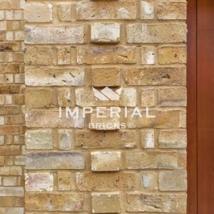 Close up of brickwork, built using Original London Stock handmade bricks.