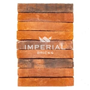 Oakwood Bend handmade linear bricks shown in a wall.