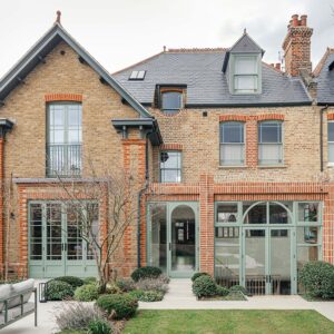Rear view of Dulwich House built suing our Soft Red handmade bricks.