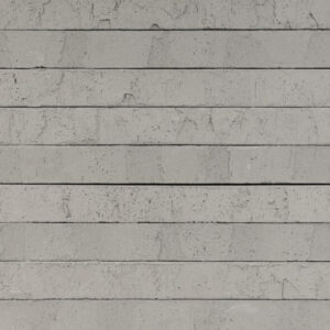 Berlin Grey Scratched elongated bricks shown in a wall.