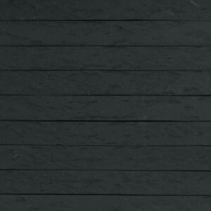 Katla Black Handmade elongated bricks shown in a wall.