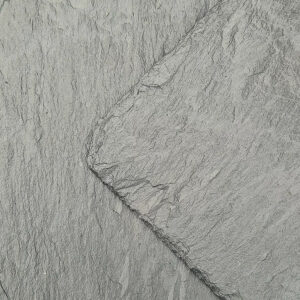 Matt grey roofing slate with a blue undertone.