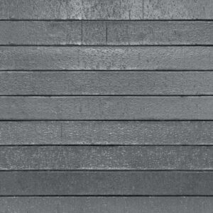 Riga grey Matt bricks shown in a wall.