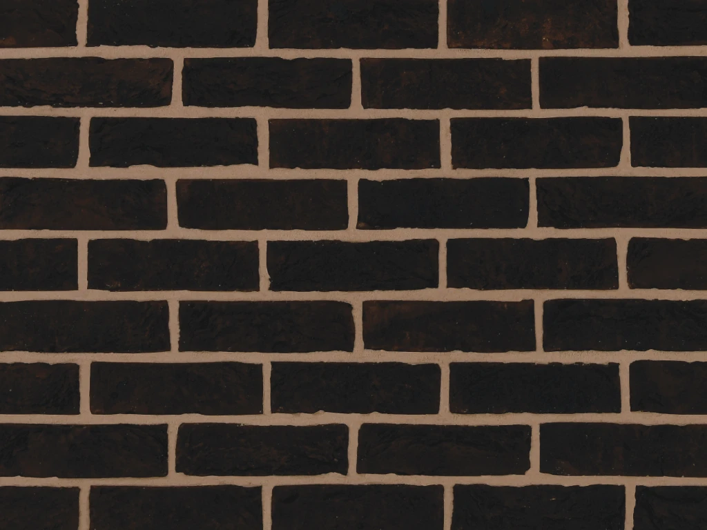Dark bricks (Imperial's Sapphire Black) shown with a grey brick mortar colour.