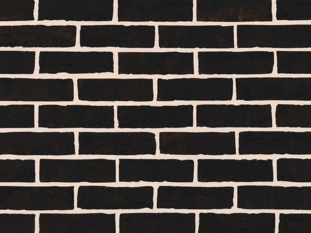 Dark bricks (Imperial's Sapphire Black) shown with a white brick mortar colour.