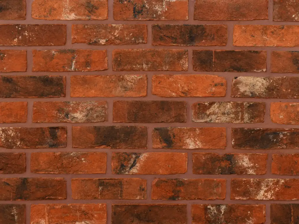 Multi-colour bricks (Imperial's Olde Reclamation Shire) shown with a red brick mortar colour.