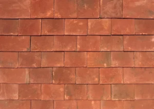 Coalport Heather Clay Roof Tiles in a stacked display
