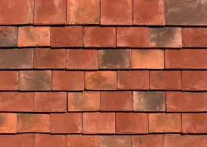 Coalport Salvage Clay Roof Tiles in a stacked display