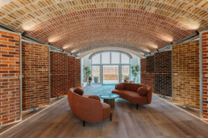 Brick display at The Grange at Imperial Building Design and Specification Centre