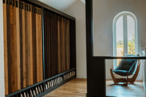 Wood flooring on display at The Grange at Imperial Building Design and Specification Centre