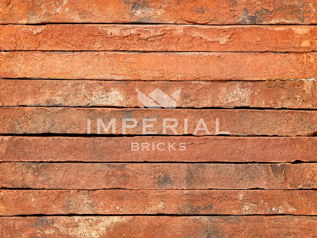 Imperial Blend handmade linear bricks shown in a wall.